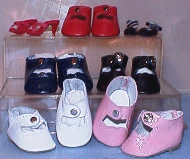 SHOES Replicated in Leather and Oil Cloth; Hand Crafted for for Hard Plastic and Compo Dolls like Betsy McCall, Toni, Alexander, Shirley Temple, Cisette, and many others!